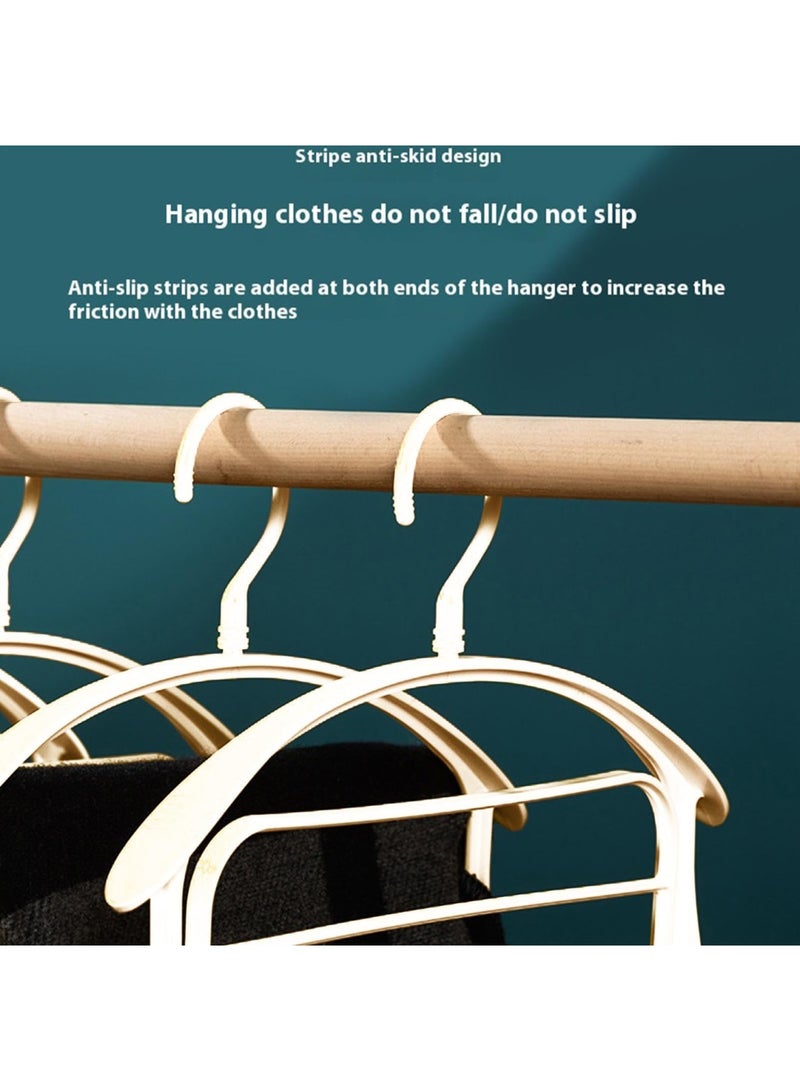 SYOSI Multi-Tier Pants Hangers, Space-Saving Closet Organizer, Non-Slip Rotating Velvet Hanger for Trousers and Slacks(5PC) - Image 5